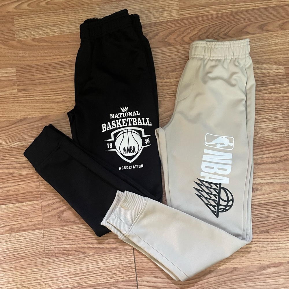 NBA Kids Jogger Sweatpants - Black and Cream